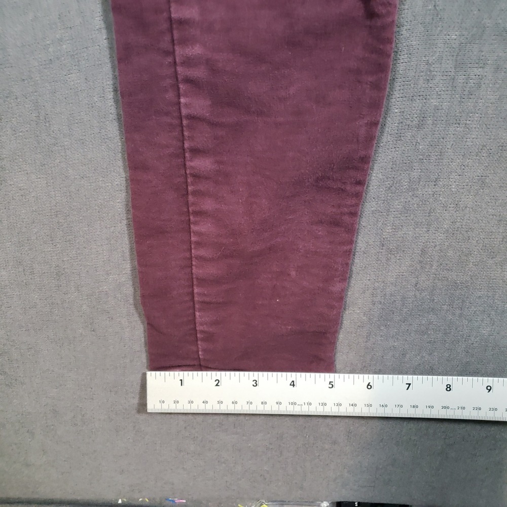 Billy Reid Corduroy Pants Womens 25 Burgundy Purple Skinny Fine Wale Cotton - Picture 5 of 9